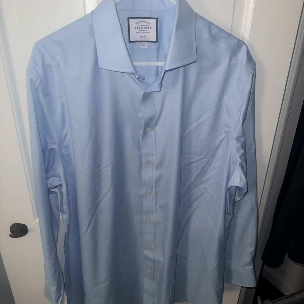 Charles Tyrwhitt Men's Light Blue Shirt